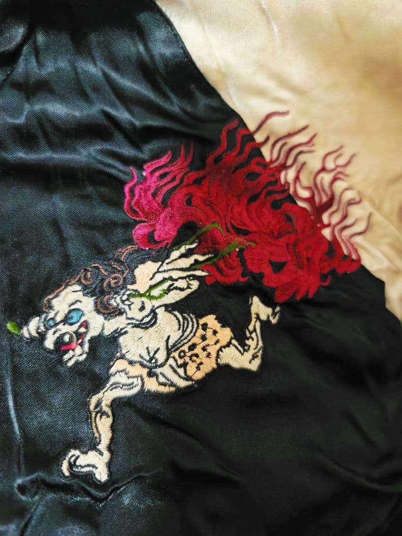 百花繚乱 2面用 日本 限定 スカジャン silk unisex vintage