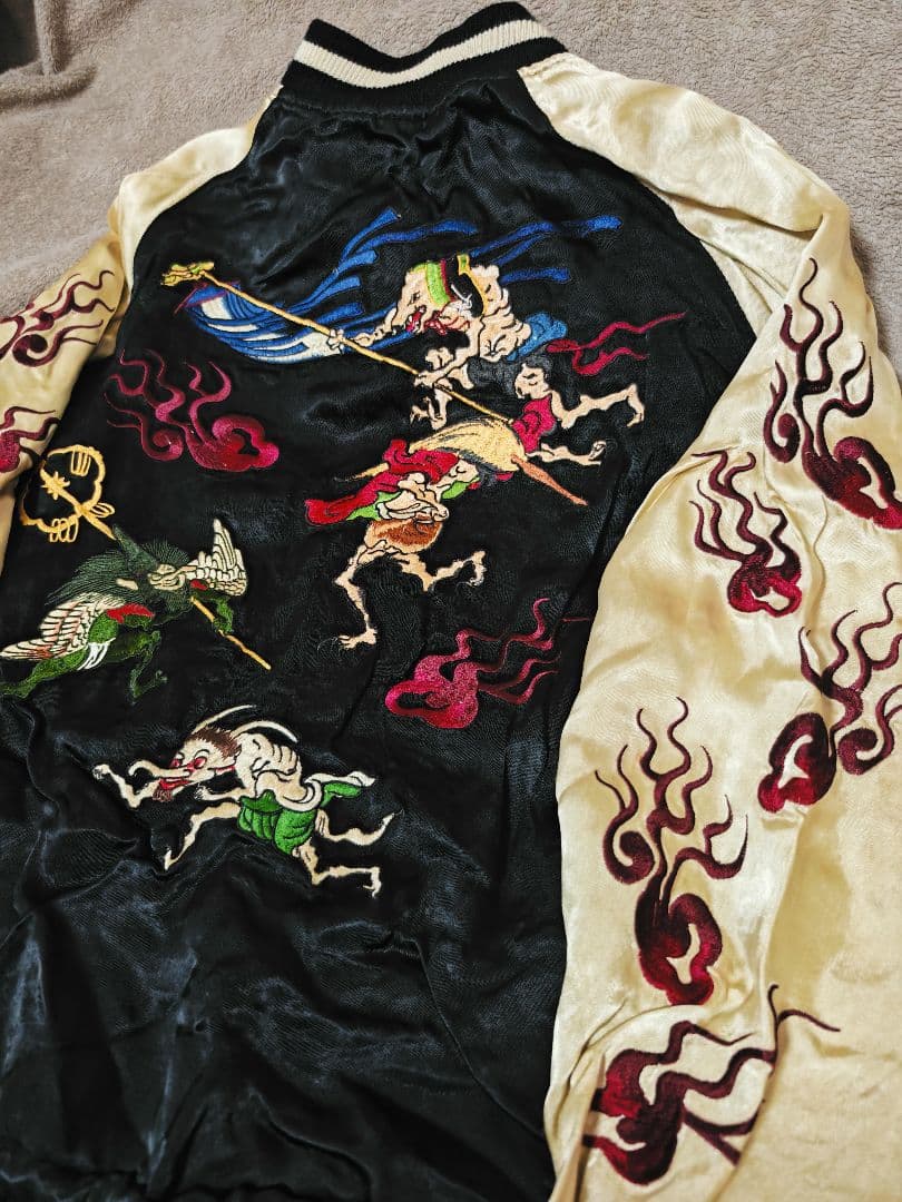 百花繚乱 2面用 日本 限定 スカジャン silk unisex vintage