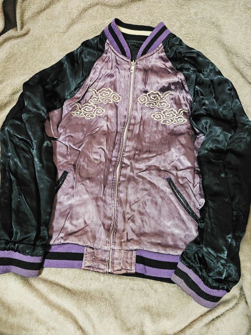 百花繚乱 2面用 日本 限定 スカジャン silk unisex vintage