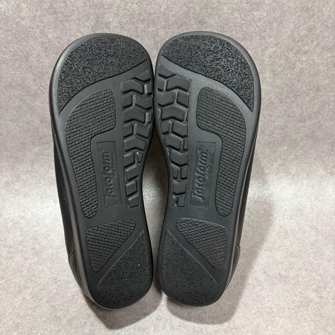 ヤコフォーム コンフォート レザーシューズ ブラック 外反母趾