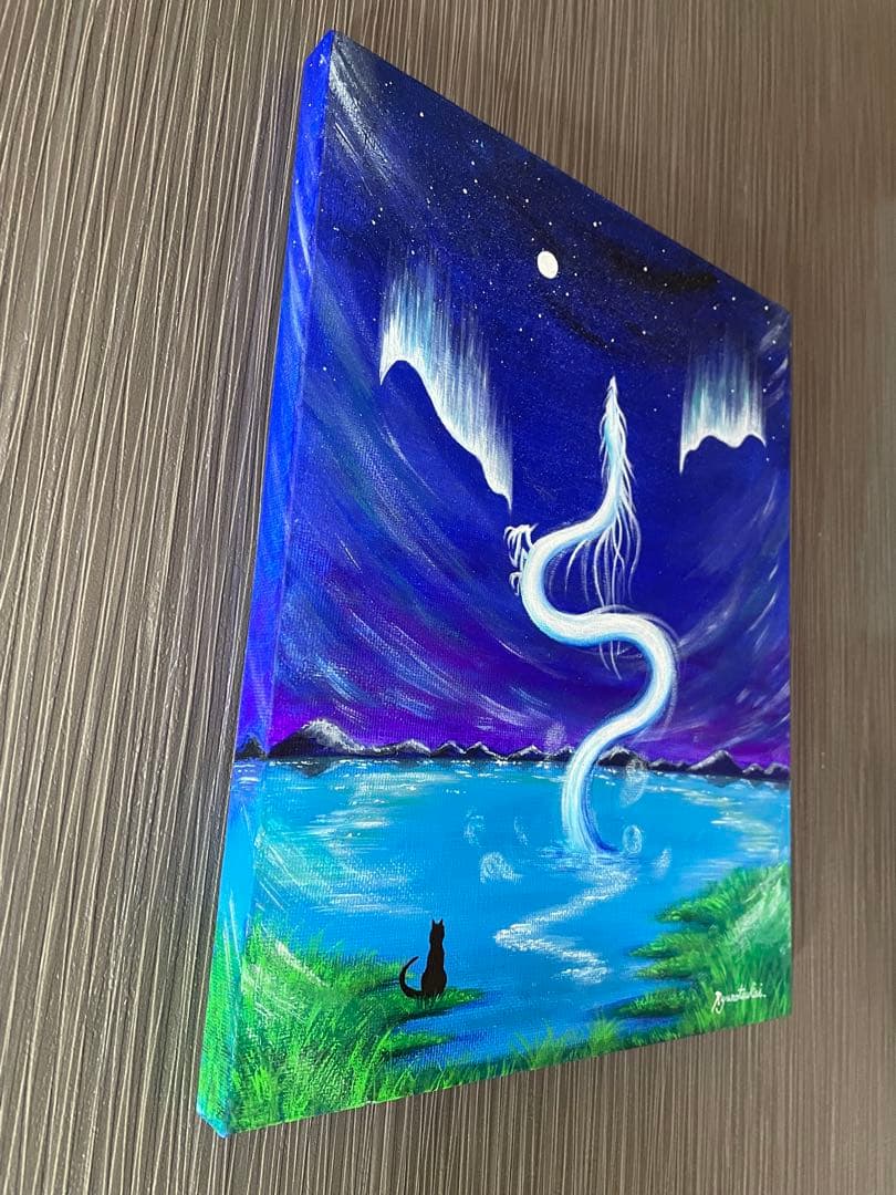 西海☆ 白龍ヒーリングアート 開運絵画 龍ノツカイ