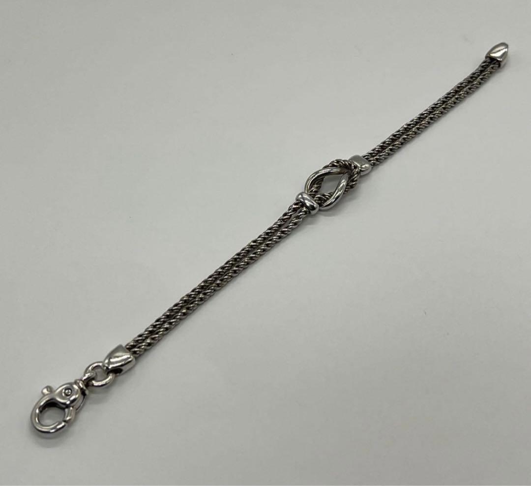 ティファニー TIFFANY ダブルロープセンターノット ブレスレットSV925