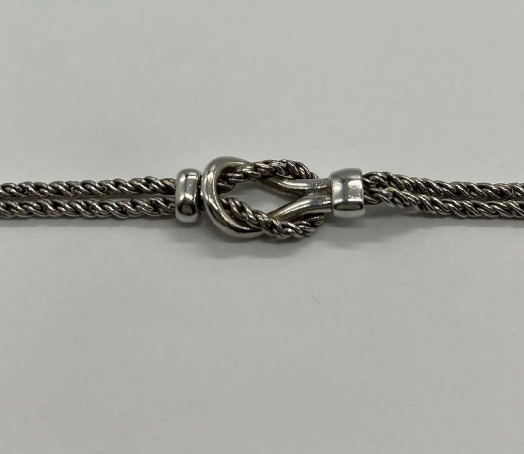 ティファニー TIFFANY ダブルロープセンターノット ブレスレットSV925