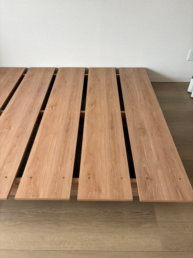 LOWYA ナチュラルウッド ダブルベッドフレーム