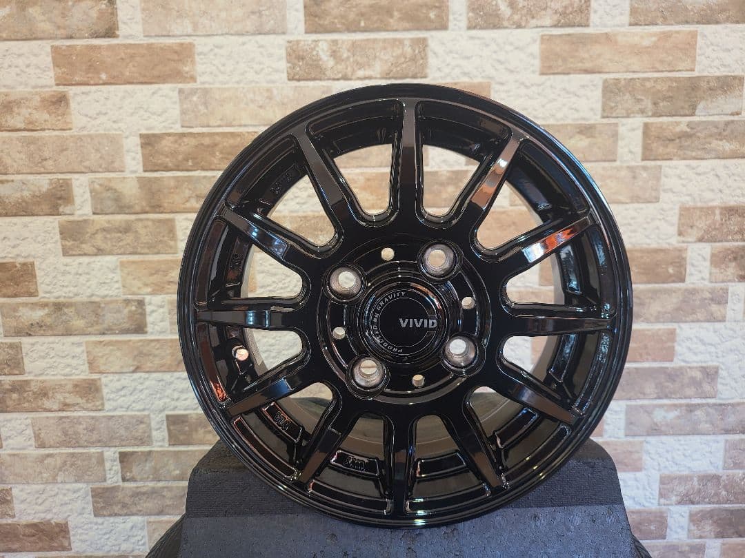 軽バン、軽トラに！12インチブラックホイール&ブリヂストン夏タイヤ新品‼