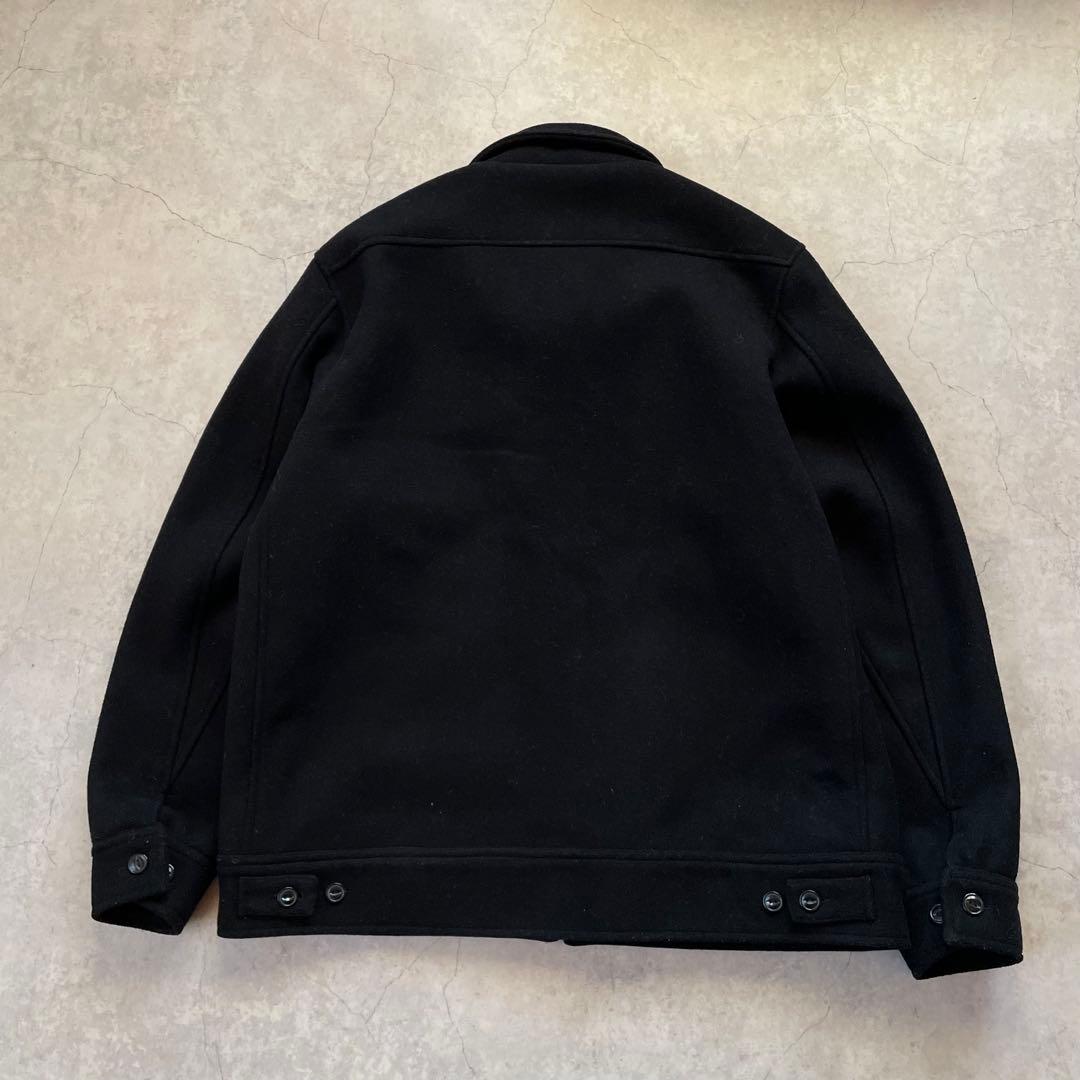 HOUSTON ヒューストン ウール メルトンジャケット 黒