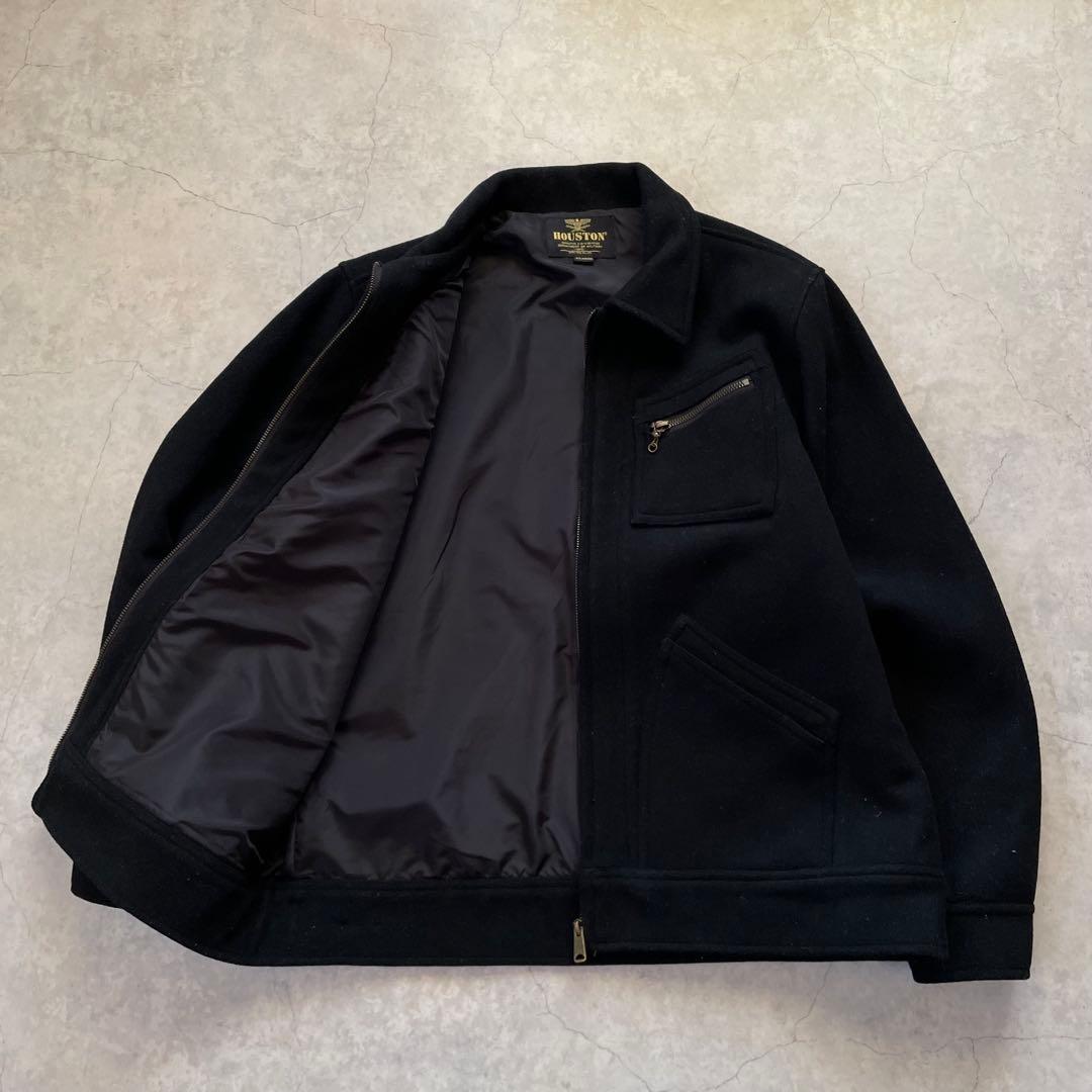 HOUSTON ヒューストン ウール メルトンジャケット 黒