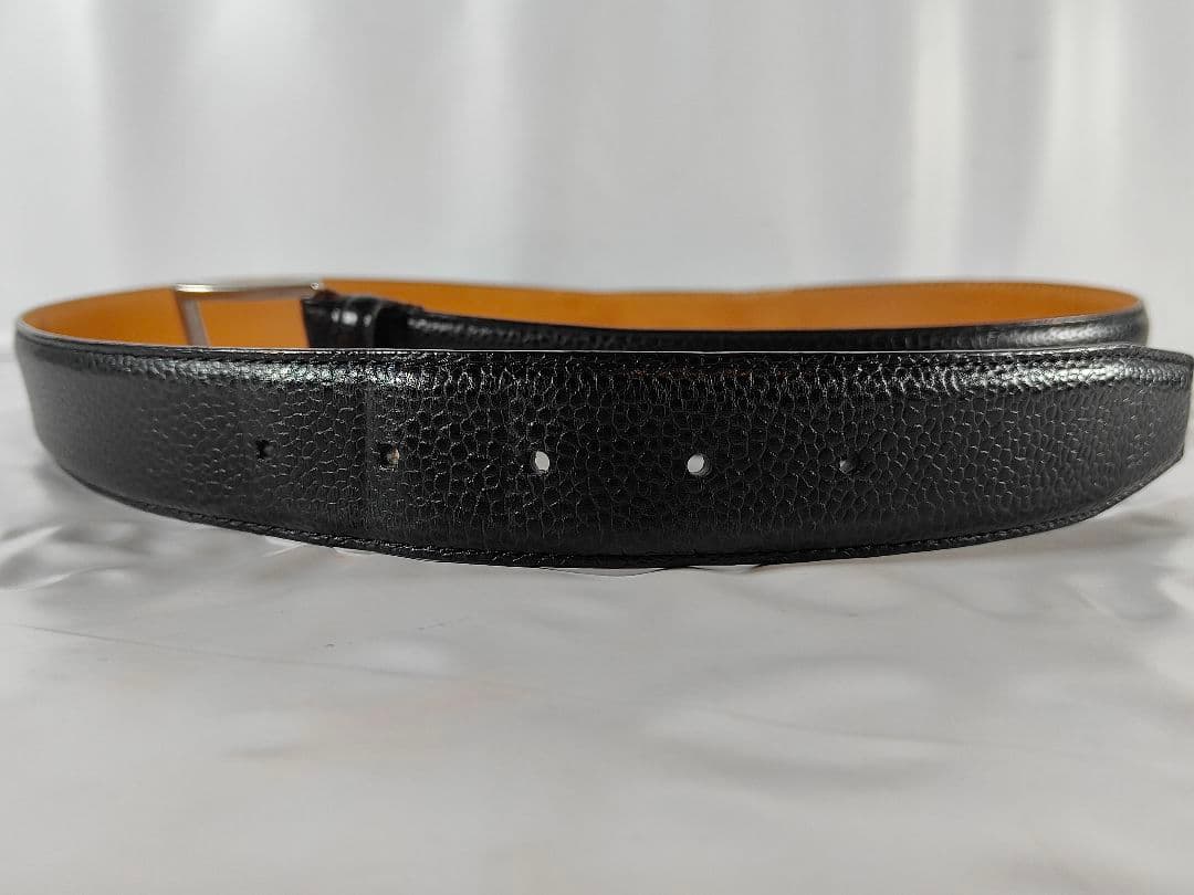 【極厚】クロケット＆ジョーンズ　高級スコッチグレインカーフベルト　英国製正規品