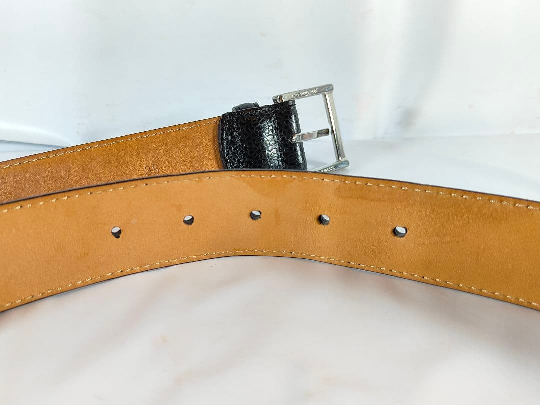 【極厚】クロケット＆ジョーンズ　高級スコッチグレインカーフベルト　英国製正規品