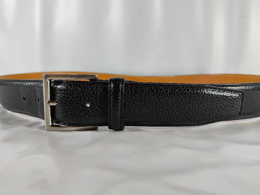 【極厚】クロケット＆ジョーンズ　高級スコッチグレインカーフベルト　英国製正規品