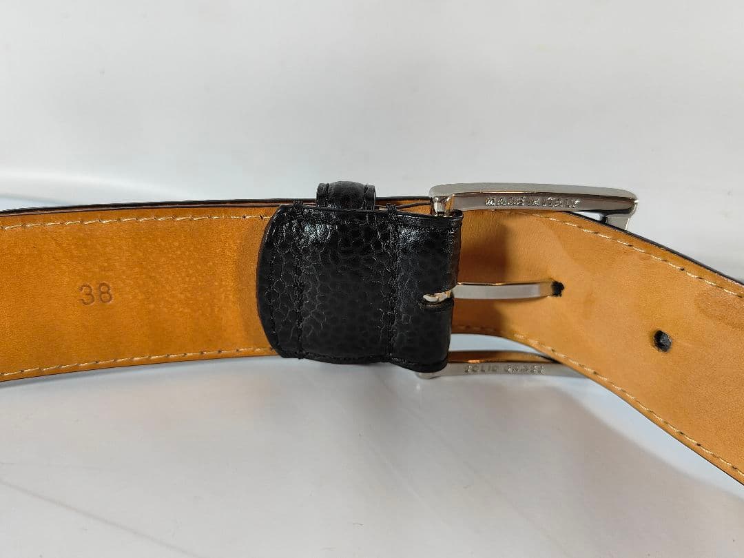 【極厚】クロケット＆ジョーンズ　高級スコッチグレインカーフベルト　英国製正規品