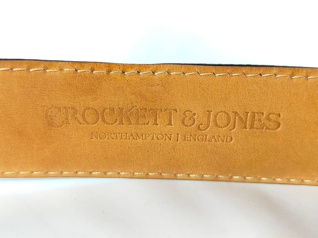 【極厚】クロケット＆ジョーンズ　高級スコッチグレインカーフベルト　英国製正規品