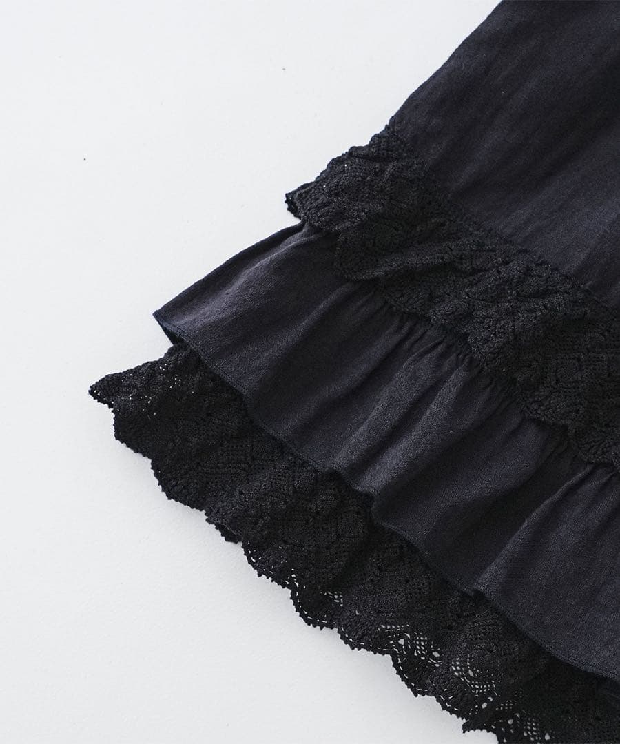 今期新品⭐︎ネストローブ⭐︎ リネンレースヘムキャミソール