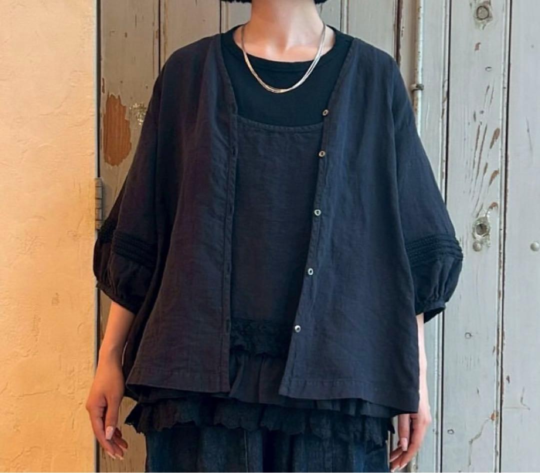 今期新品⭐︎ネストローブ⭐︎ リネンレースヘムキャミソール