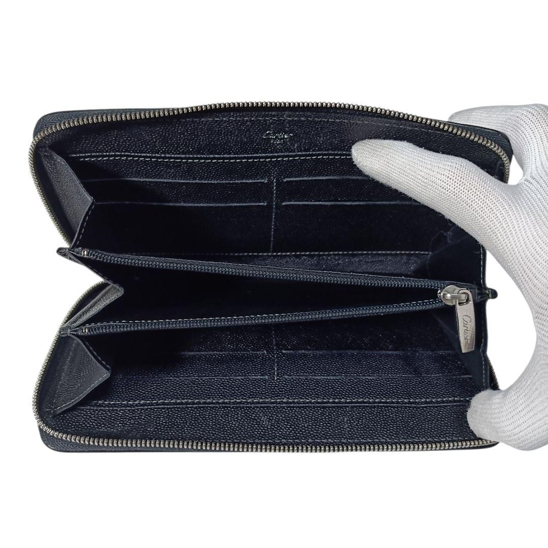 美品♪カルティエ Cartier ラウンドジップ 長財布 レザー ユニセックス