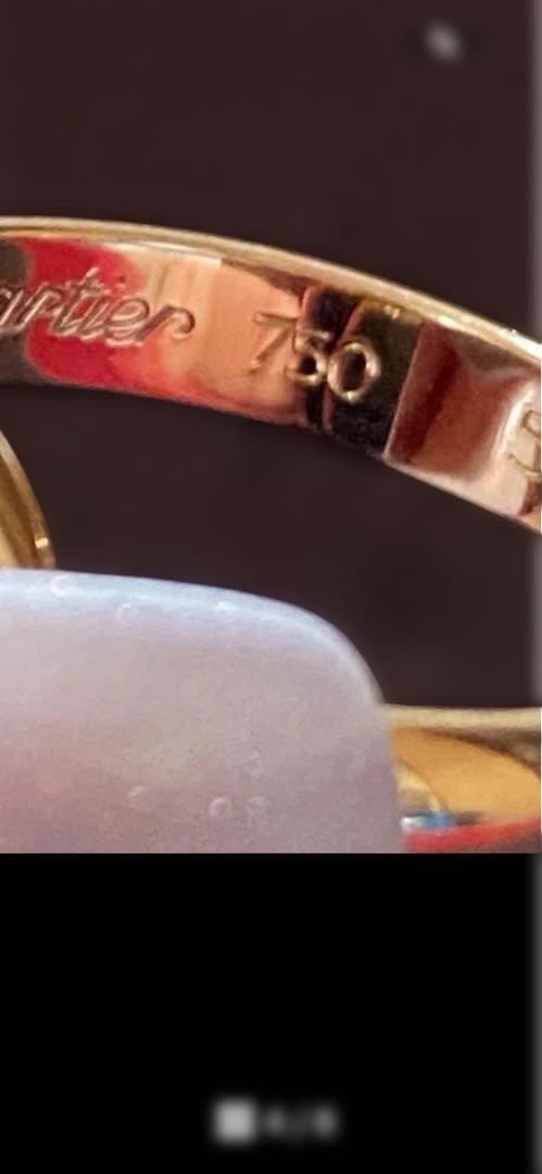 重量重め❣️ヴィンテージ　カルティエ❣️ トリニティ　リング　スリーゴールド　54