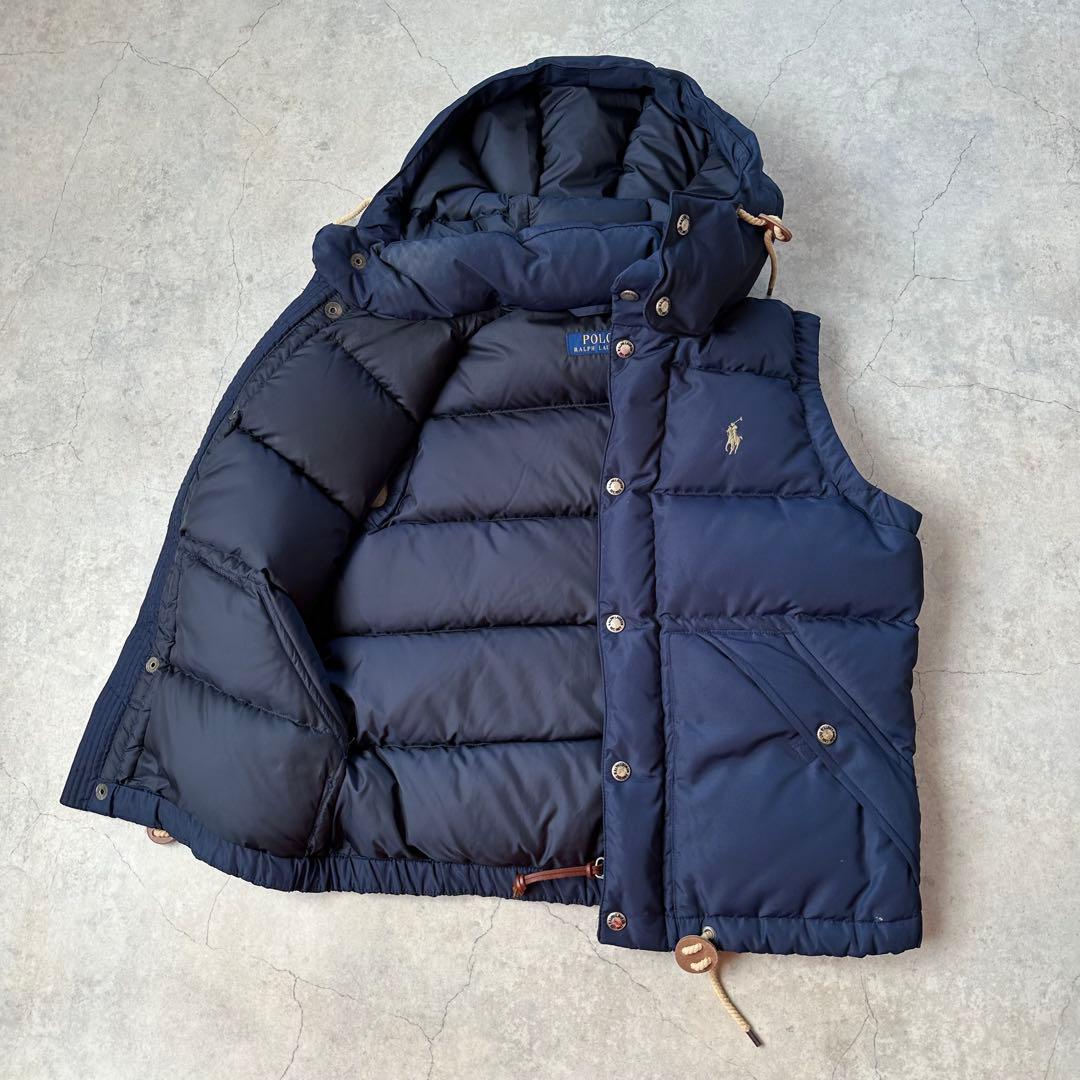 POLO RALPH LAUREN ダウンベスト パーカー ネイビー