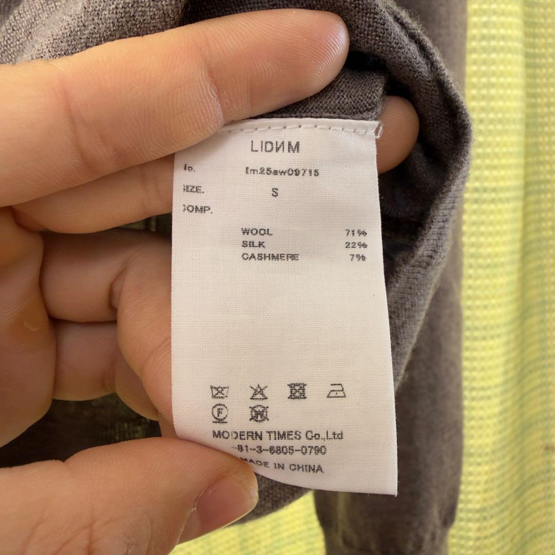 1/18まで限定価格 W/Si/Ca 18G V Neck Knit S