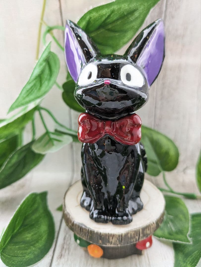 【Lemon☆】➀まっくろくろの蝶ネクタイねこちゃん形オルゴナイト☆他２点