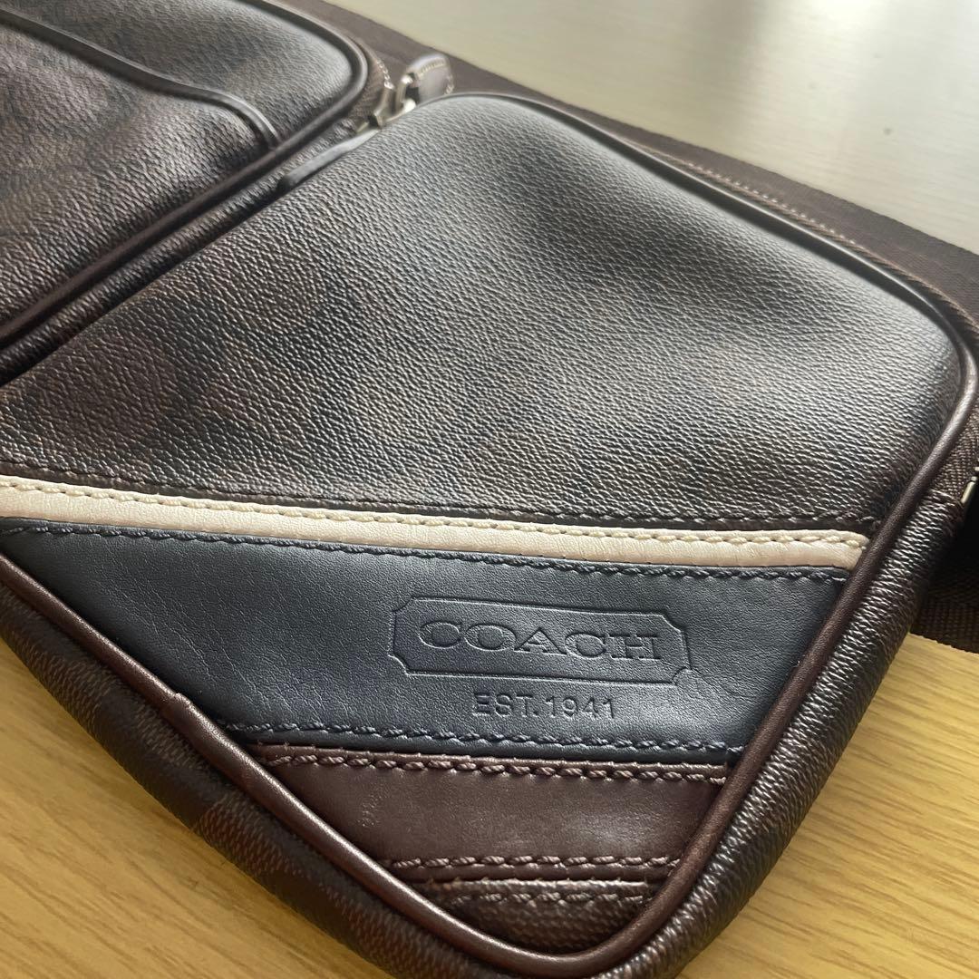 COACH ボディバッグ レザー ブラウン