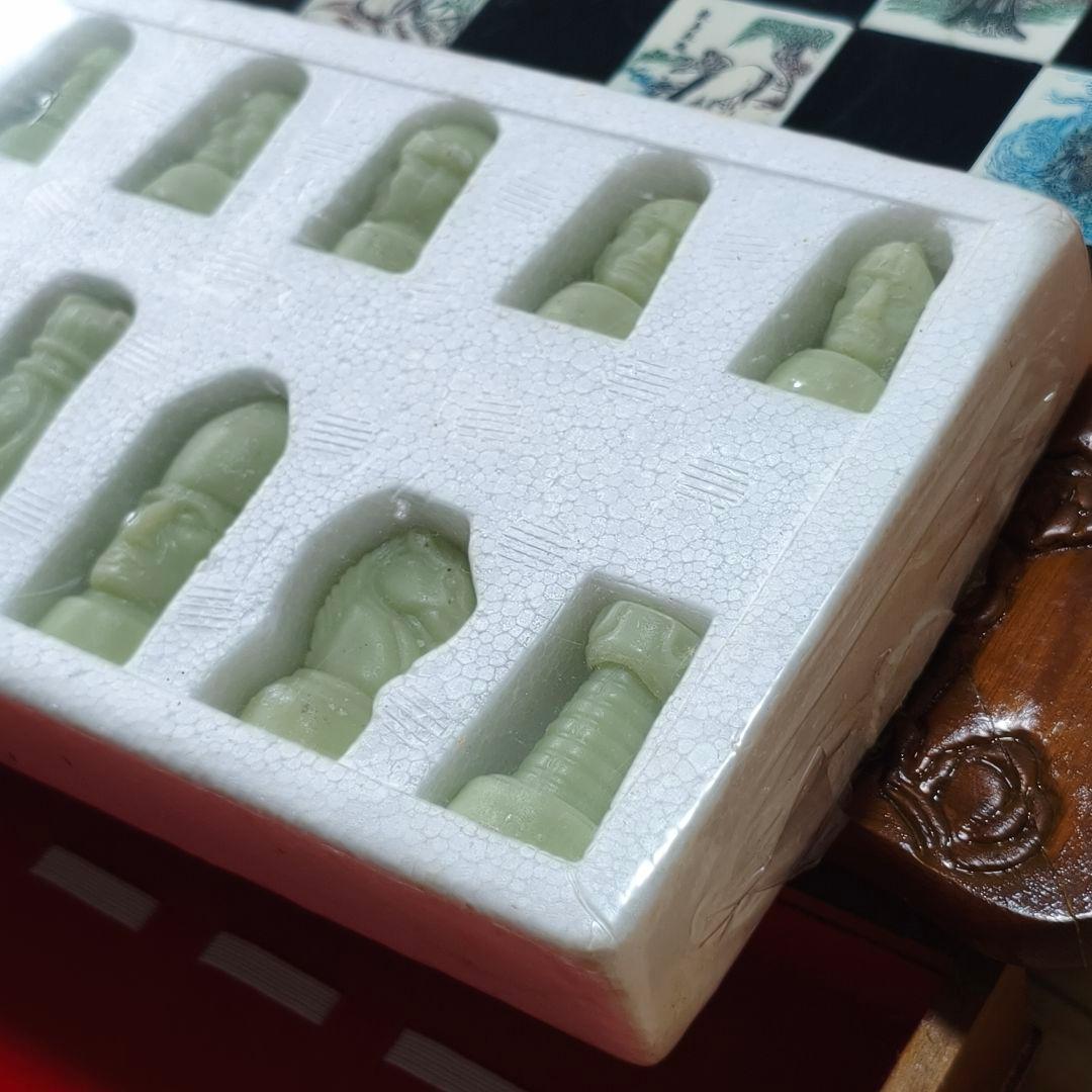 アンティーク木製チェスボード ヴィンテージ 手彫り 木彫り チェス ボード 新品