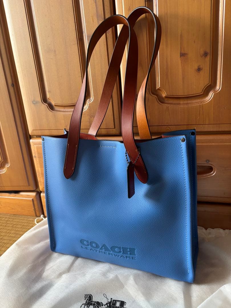【新品】COACHコーチ リレー トート 34 ブルートートバッグ！女の子にも♪