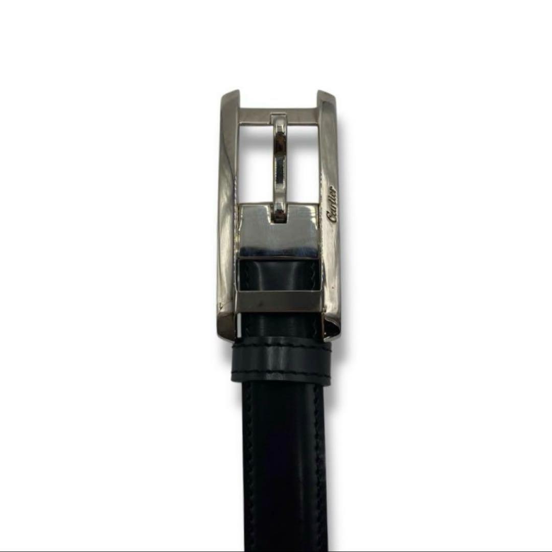 美品 Cartier カルティエ タンク ナローベルト ブラック レザー 黒