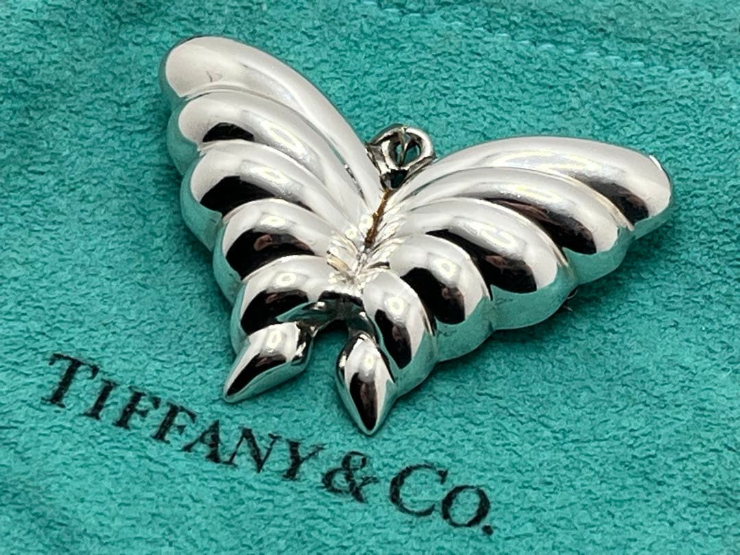 h294 オールド　ティファニー　バタフライ　ブローチ　ネックレストップ　925
