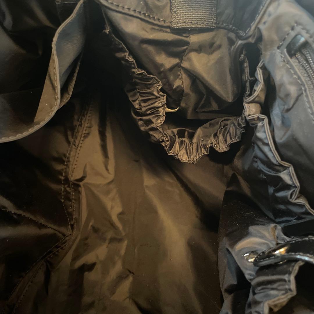 ケイトスペード　黒ナイロン　マザーズバッグ