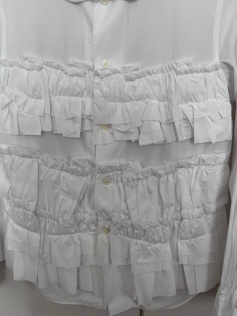 コムデギャルソン　コムデギャルソン　ラウンドカラーフリルシャツ