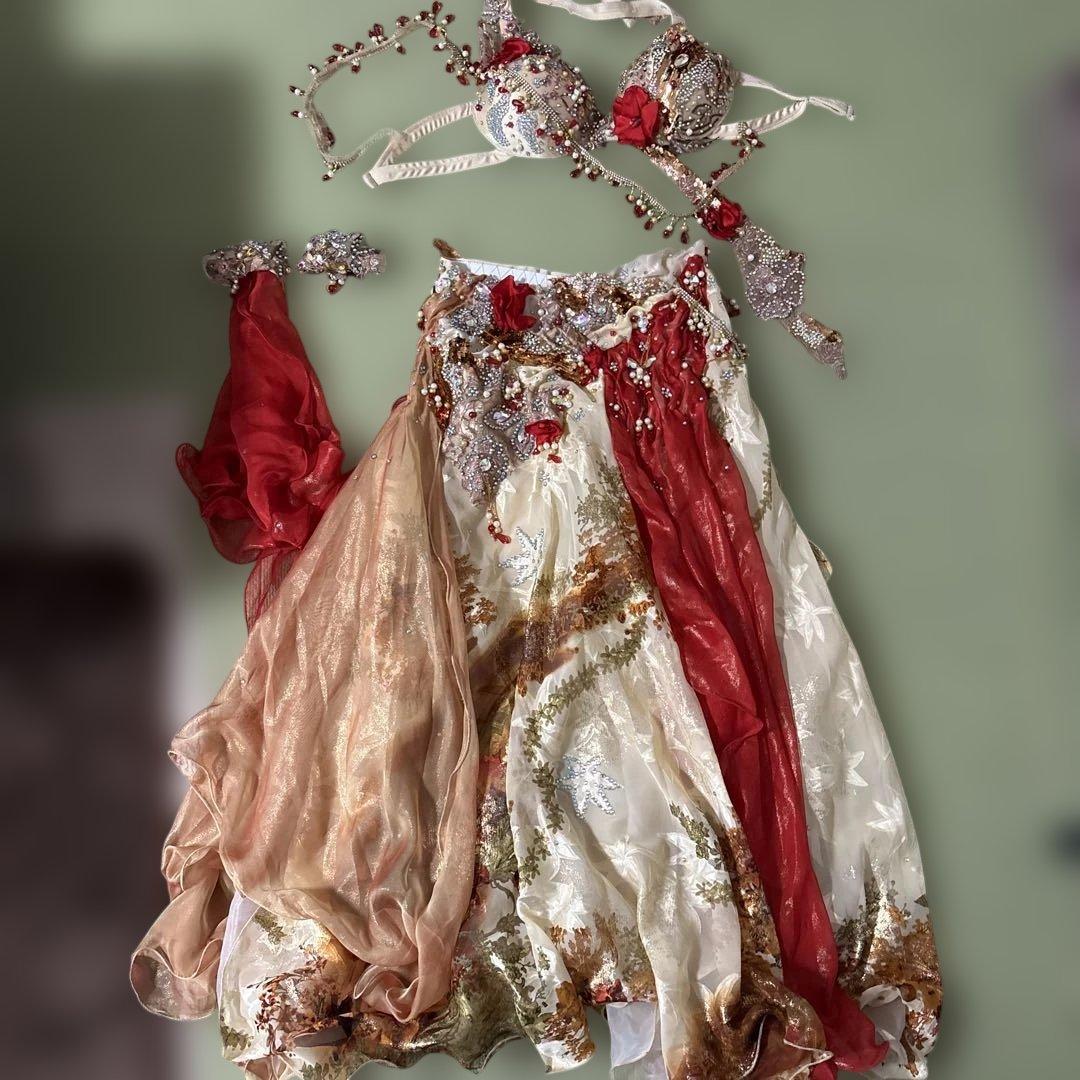 赤と金のベリーダンスセットアップ