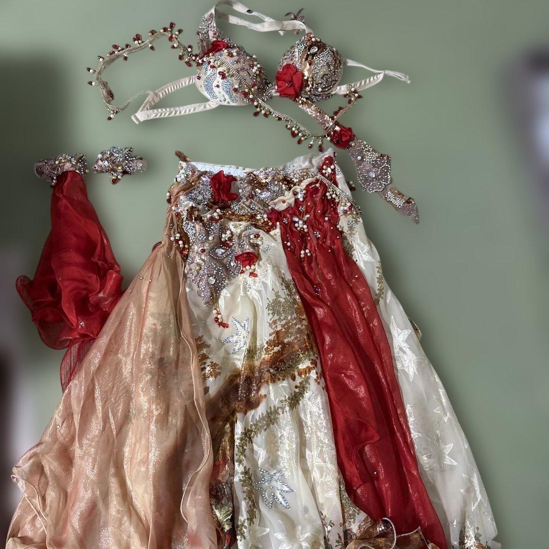 赤と金のベリーダンスセットアップ