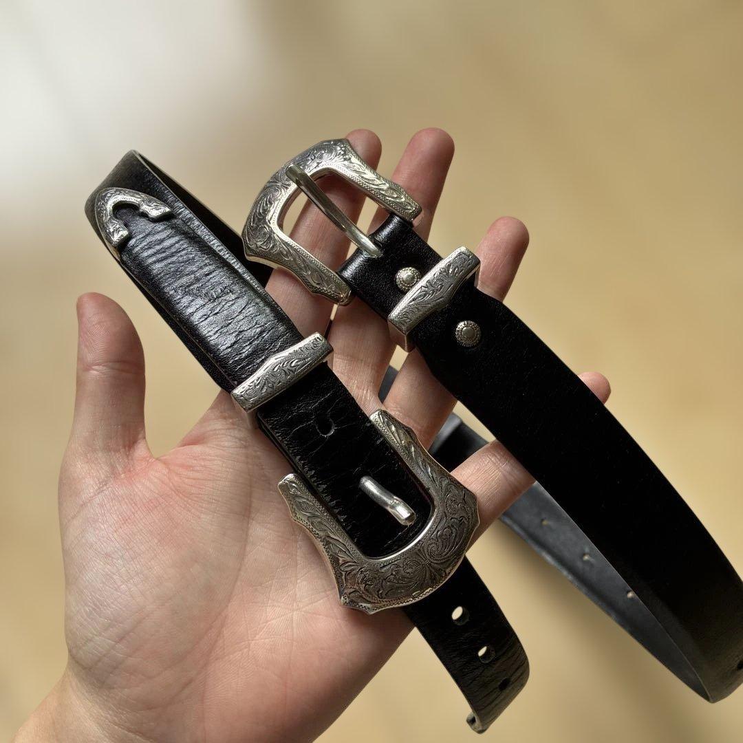 TOGA PULLA ブラックレザーベルト