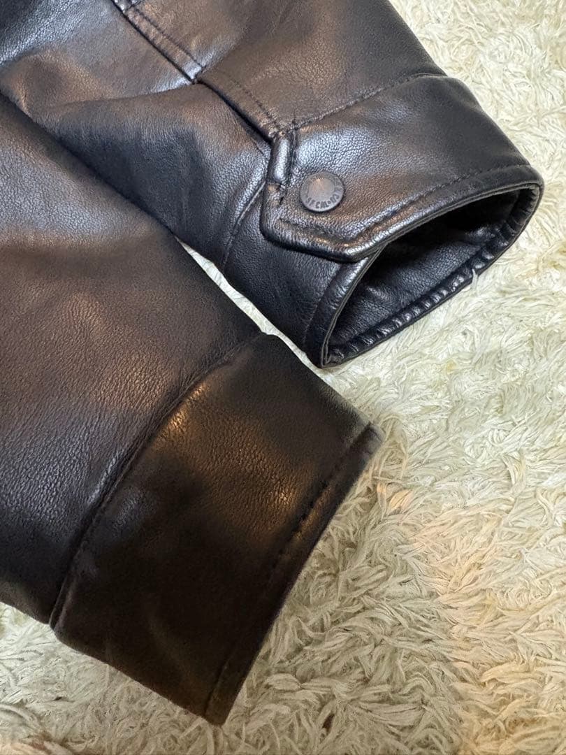 美品✨Levi’s M-65 フィールド ジャケット レザー 黒 ブラック M