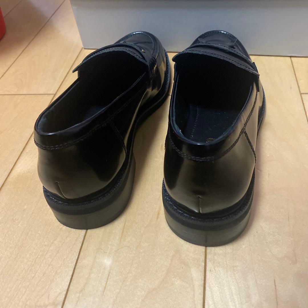 美品　staccato ブラックレザー ローファー　パヌーコンビローファー