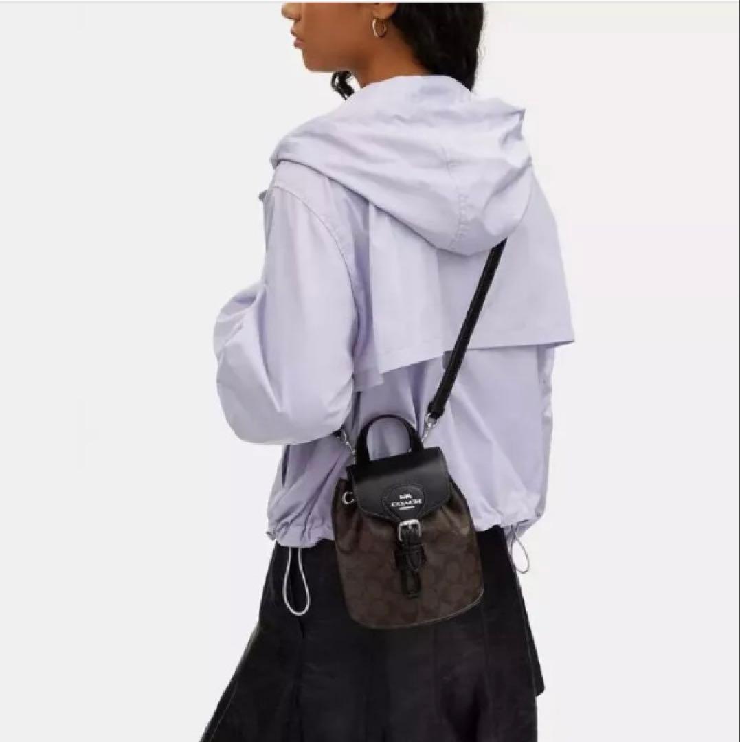 【新品・未使用】 COACH シグネチャー バケットバッグ 黒　ブラック