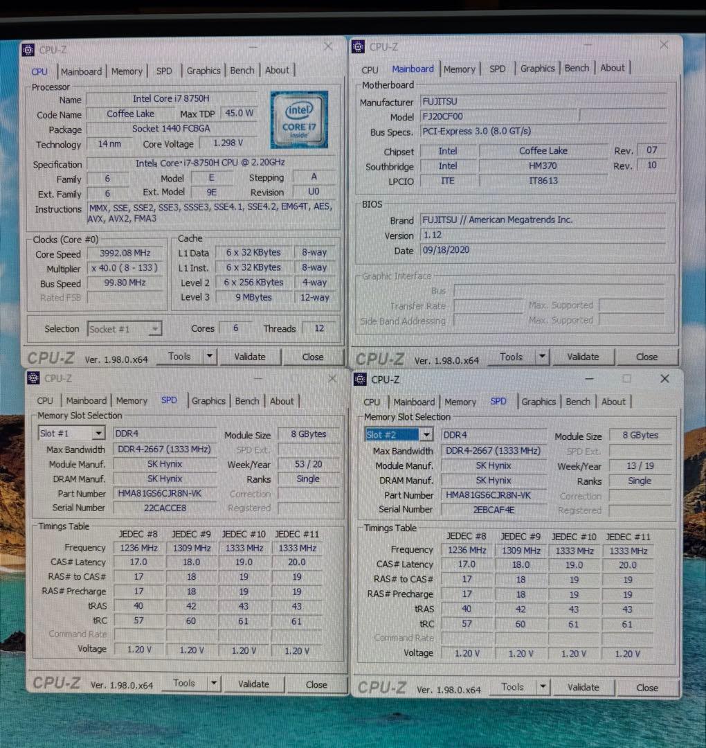 FUJITSU ESPRIMO FH70/D1 一体型PC i7-8750H