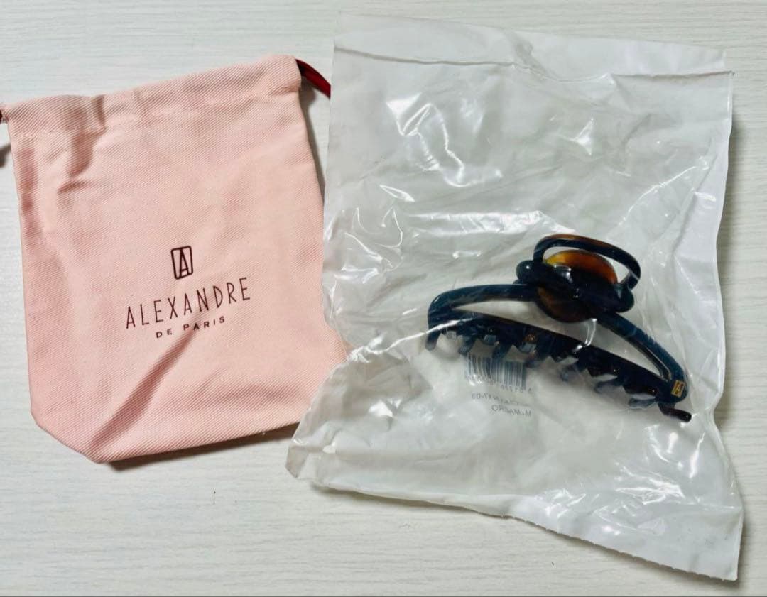 【新品未開封】アレクサンドル ドゥ パリ クリップ ブラウン べっ甲柄　M