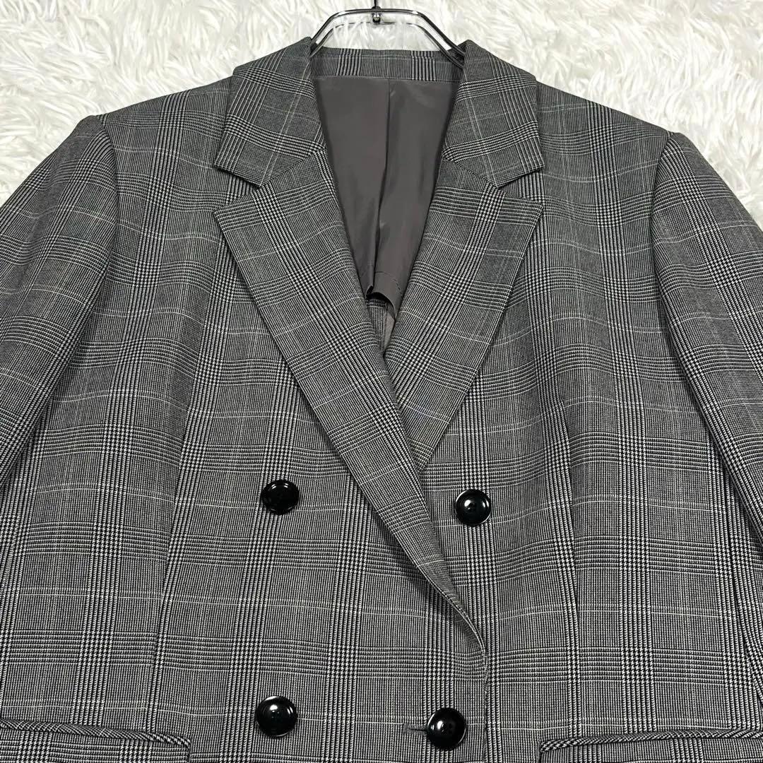 美品✨AOKI グレンチェックダブルジャケットパンツセットアップスーツ Lサイズ