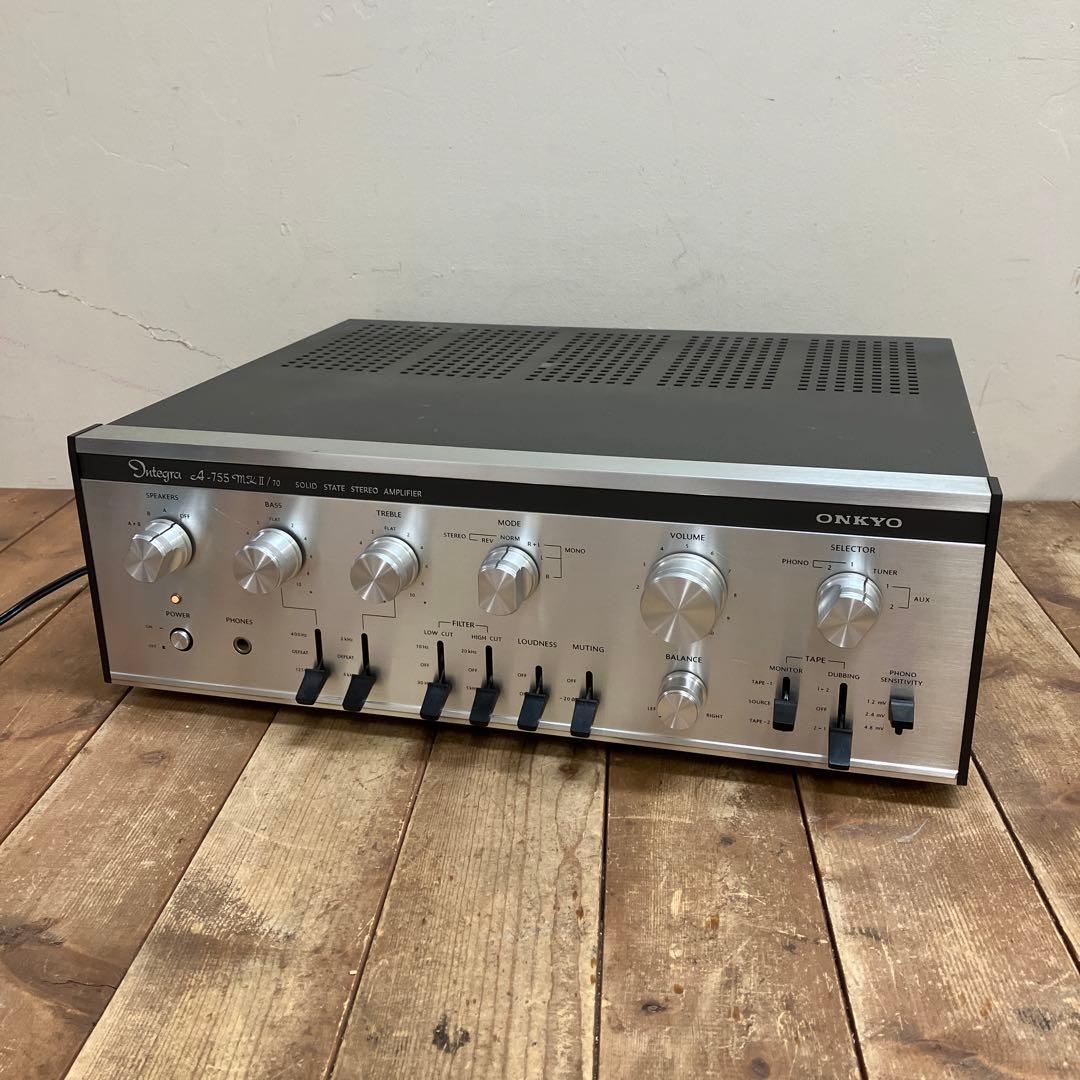 D-1 昭和レトロ オンキョー インテグラ A-755 mkII/70 アンプ