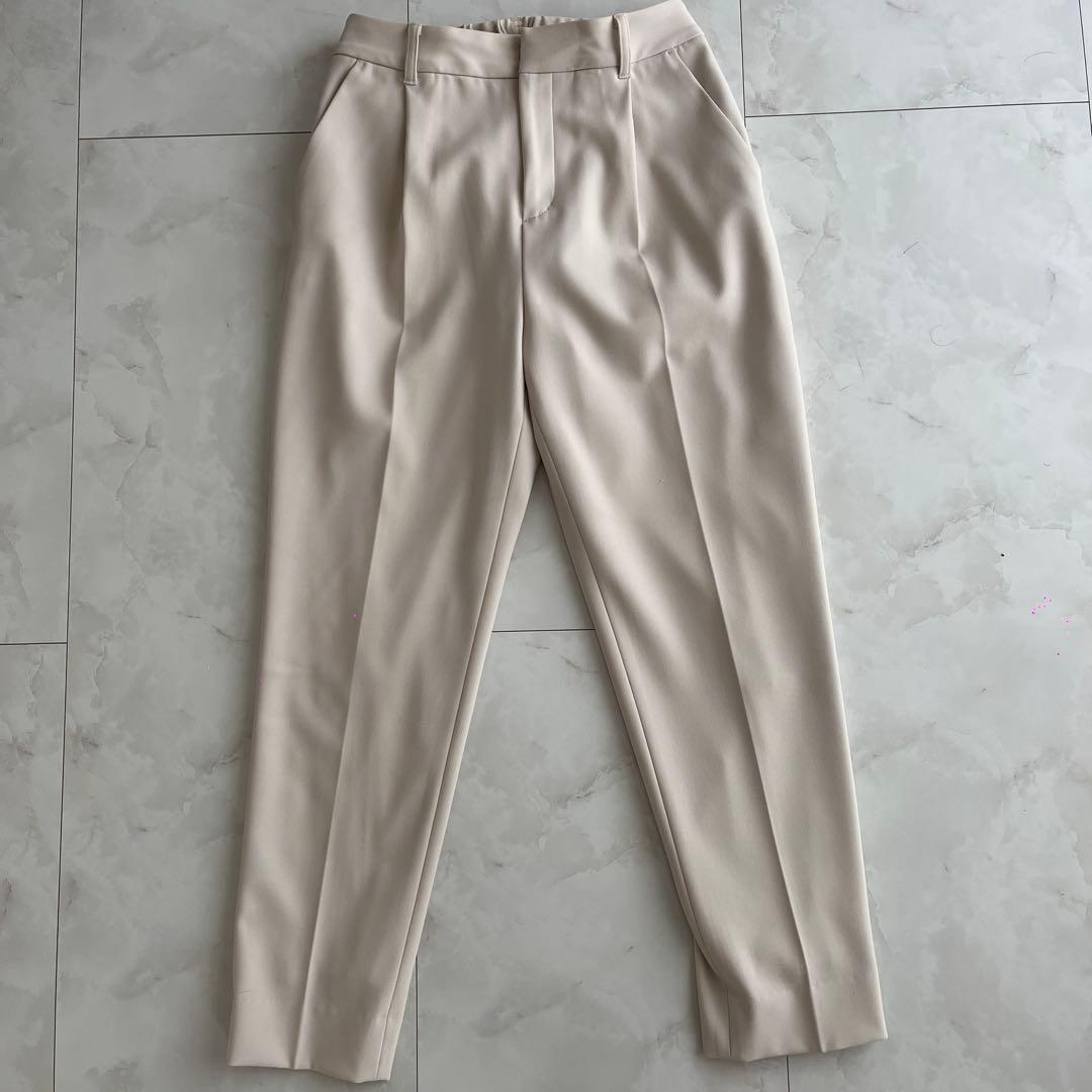 INDIVI インディヴィ ストレッチノーカラージャケット&テーパードパンツ