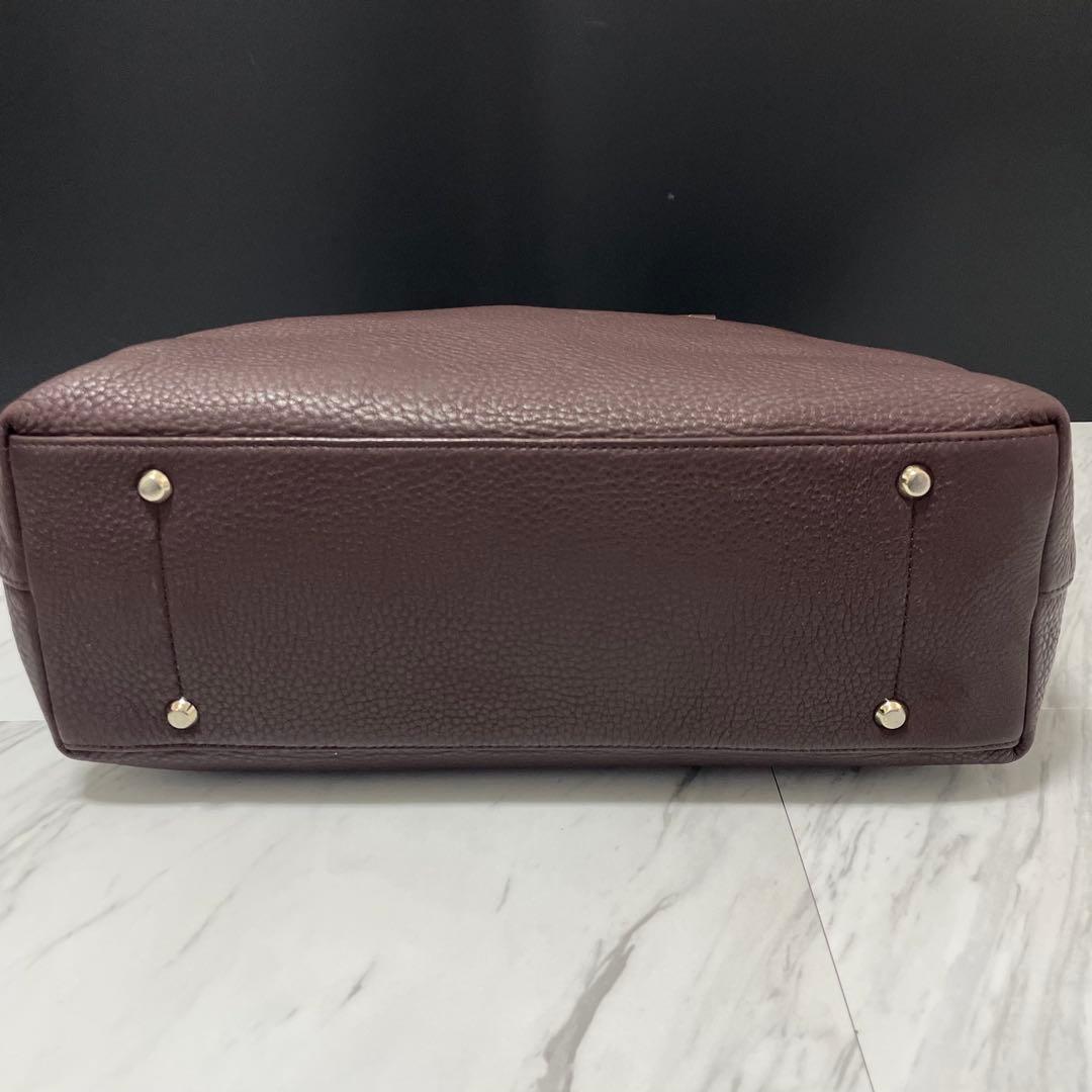 美品⭐️ポールスミス トートバッグ マルチストライプ シボ革 ブラウン A4