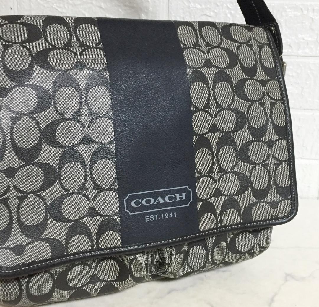 no32053 コーチ F70590 ヘリテージストライプ ショルダー バッグ