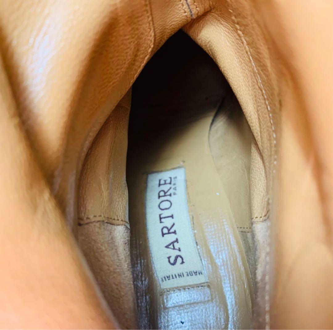 美品　SARTORE サルトル　ジョッキーブーツ　シングルベルト　ブラウン
