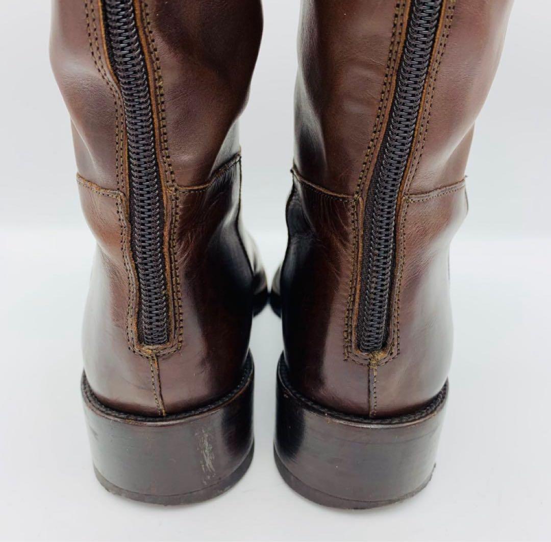 美品　SARTORE サルトル　ジョッキーブーツ　シングルベルト　ブラウン