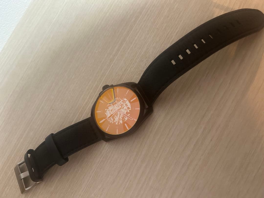 DIESEL DZ1967 自動巻き時計 オレンジ/ブラック