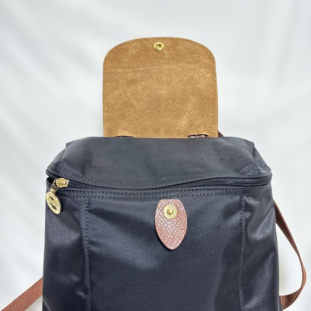 ♡【美品】LONGCHAMP♡リュック 黒　ブラウン ル・プリアージュ