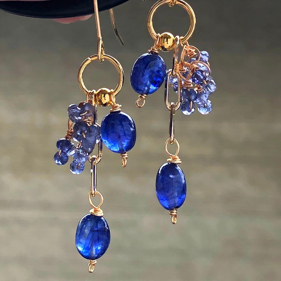 天然石♡大粒♡鮮やか極上ブルーサファイアのブレスレット14kgf