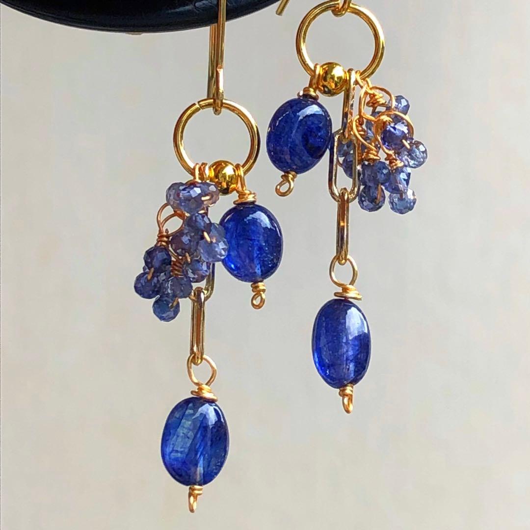 天然石♡大粒♡鮮やか極上ブルーサファイアのブレスレット14kgf