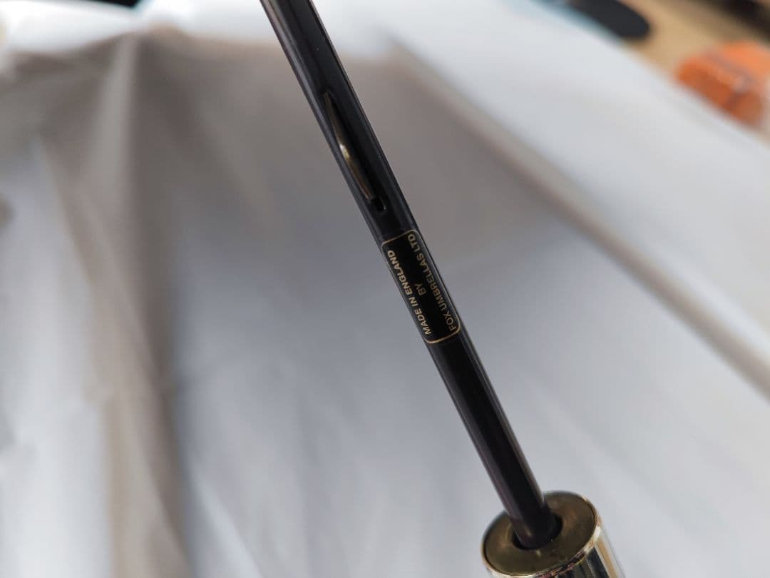 【英国王室御用達】FOX UMBRELLAS 黒 長傘 金属ハンドル